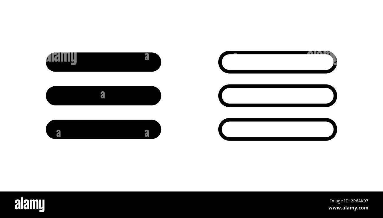 Ensemble d'icônes de menu. icône du menu web. symbole du menu hamburger ...