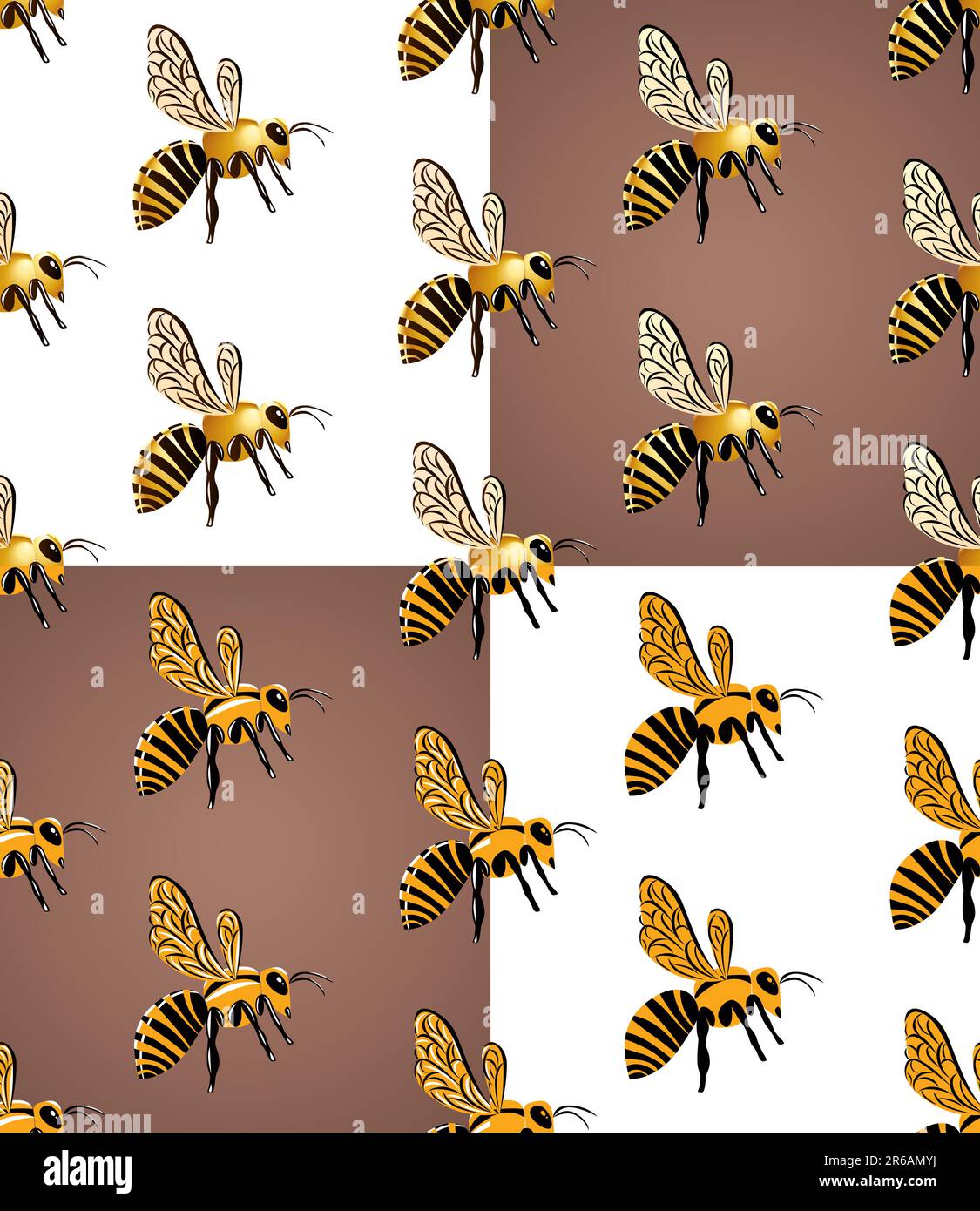 Motif sans coutures en forme d'essaim d'abeille Illustration de Vecteur