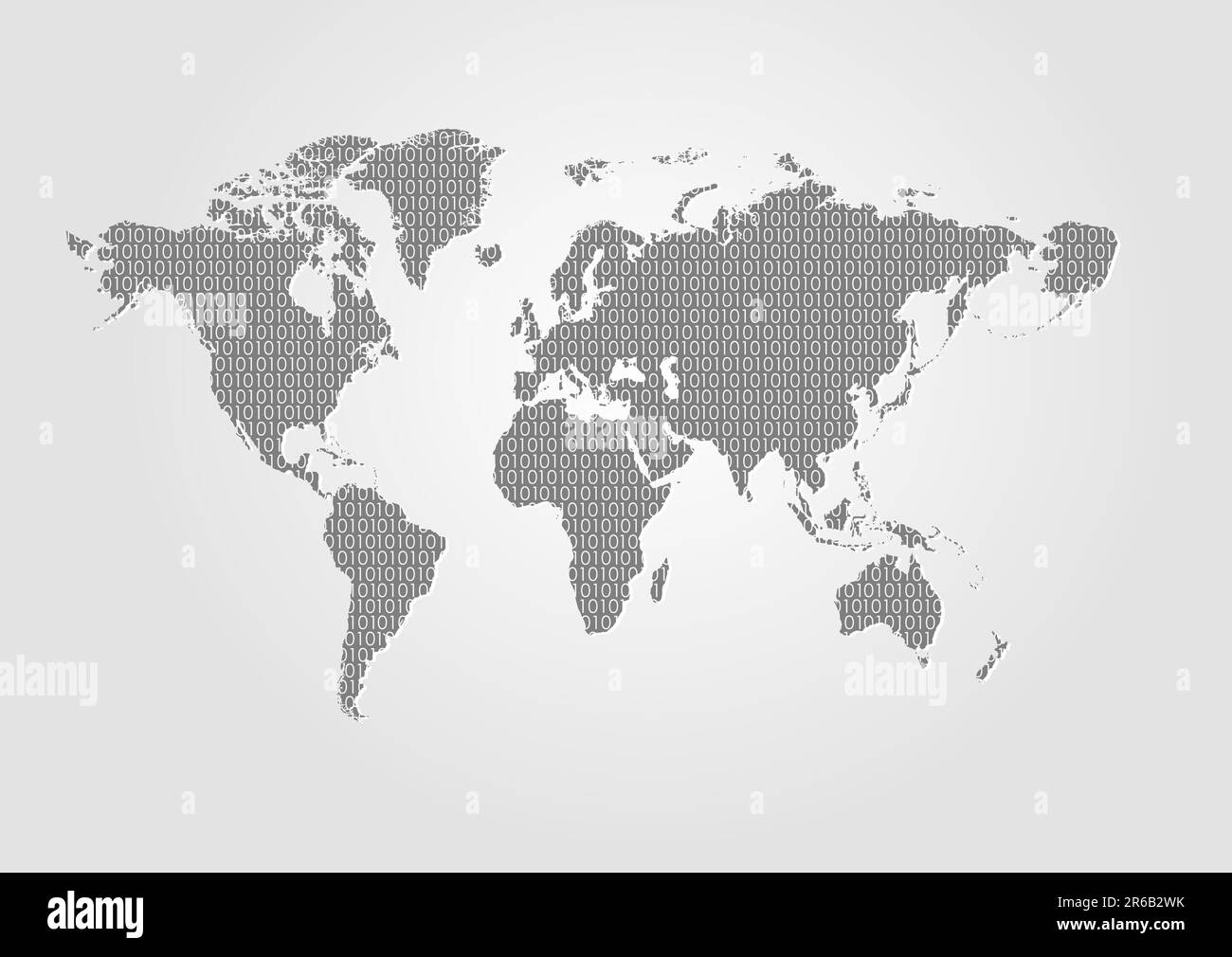Une carte du monde sur fond blanc Illustration de Vecteur