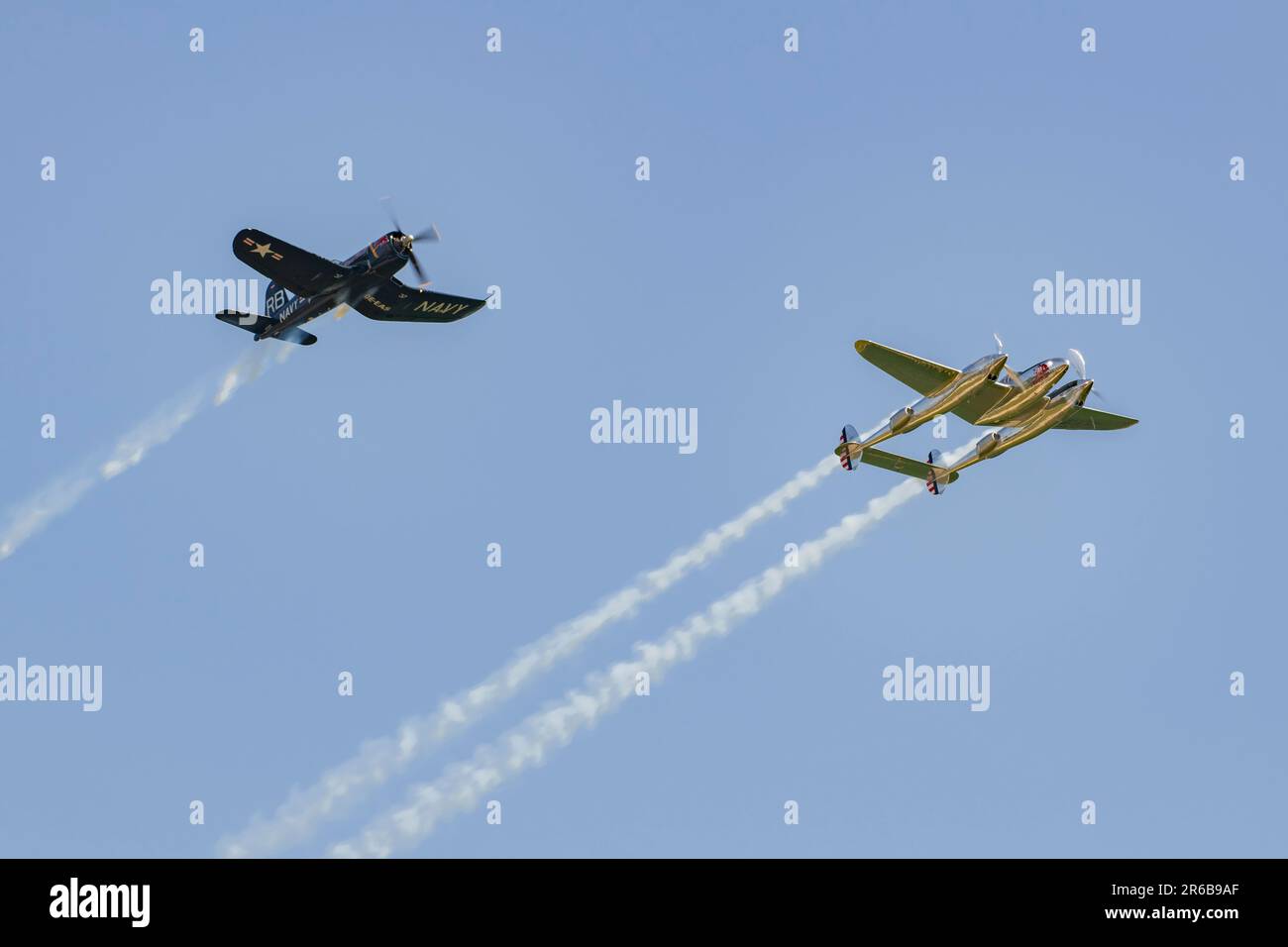 Flying Bulls au Pardubice Air Show 2023 à Pardubice, République Tchèque Banque D'Images