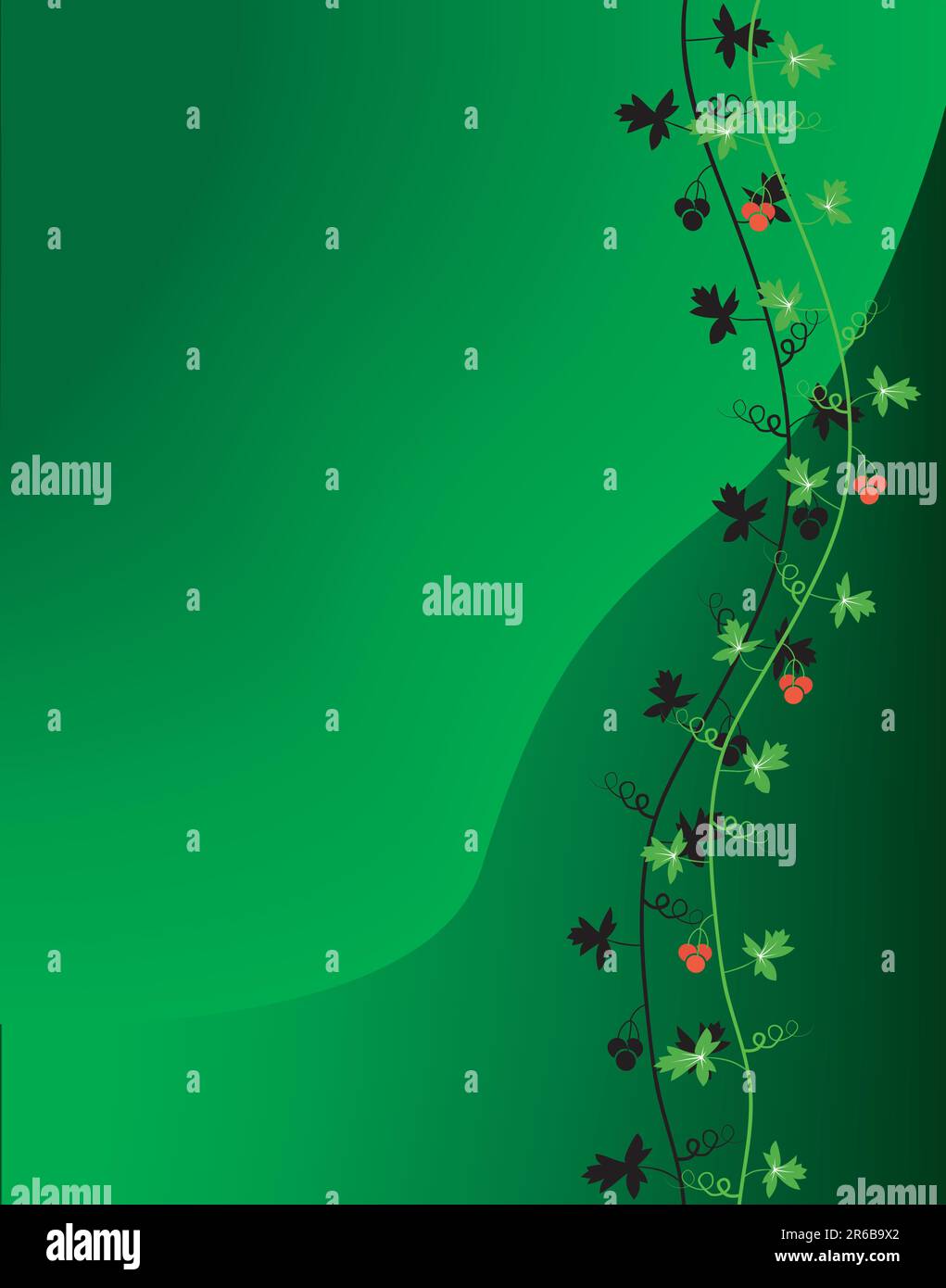 Illustration vectorielle modifiable d'une vigne végétale réalisée à l'aide de mélanges Illustration de Vecteur