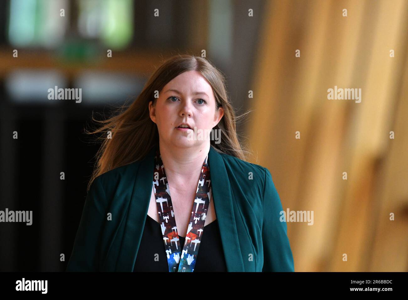 Edinburgh, Écosse, Royaume-Uni, 08 juin 2023. Gillian Mackay au Parlement écossais. credit sst/alamy nouvelles en direct Banque D'Images
