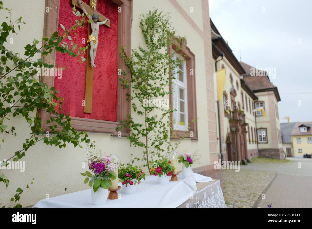 La décoration de la Pentecôte à St. Monastère de Peter dans la Forêt Noire en Allemagne Banque D'Images