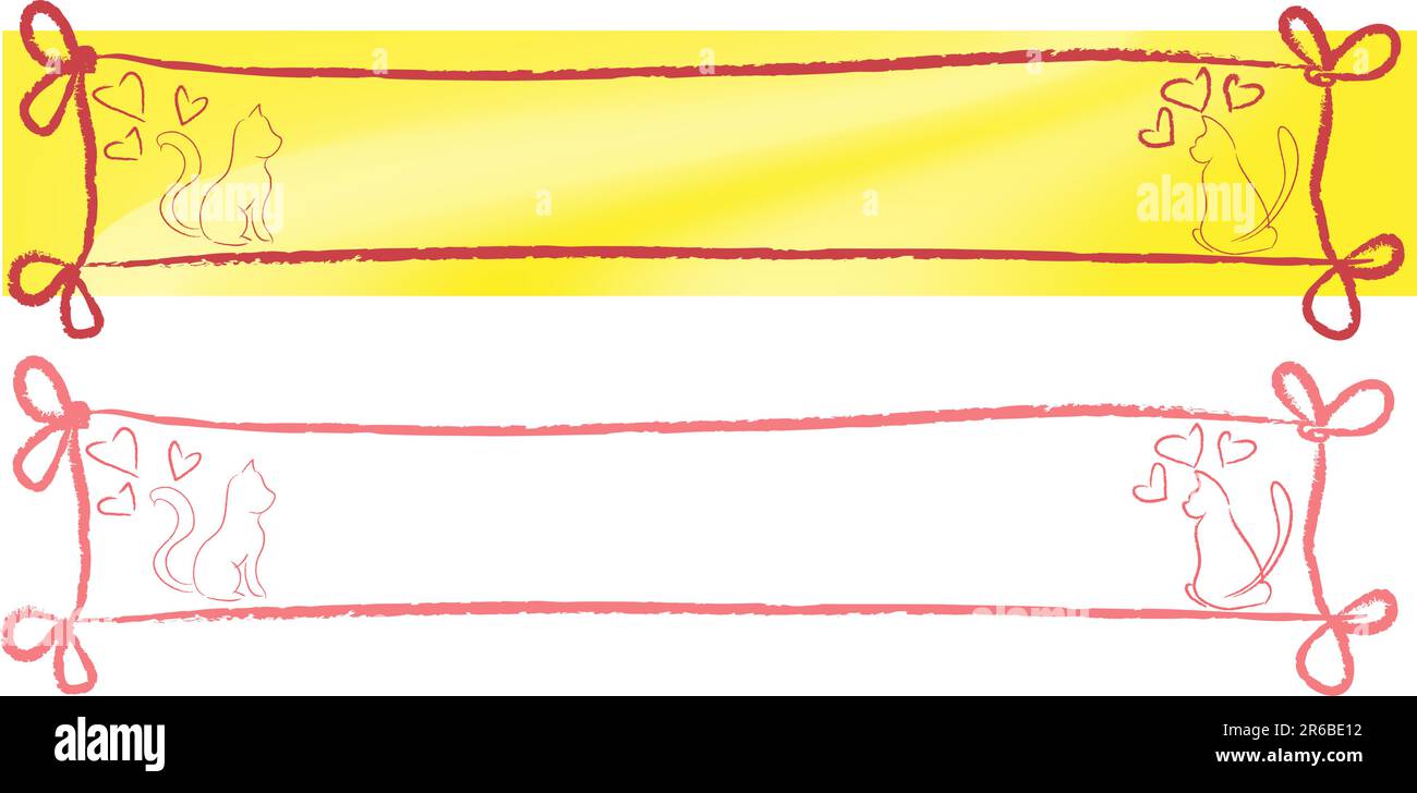 couple de bannière vecteur amour thème Illustration de Vecteur