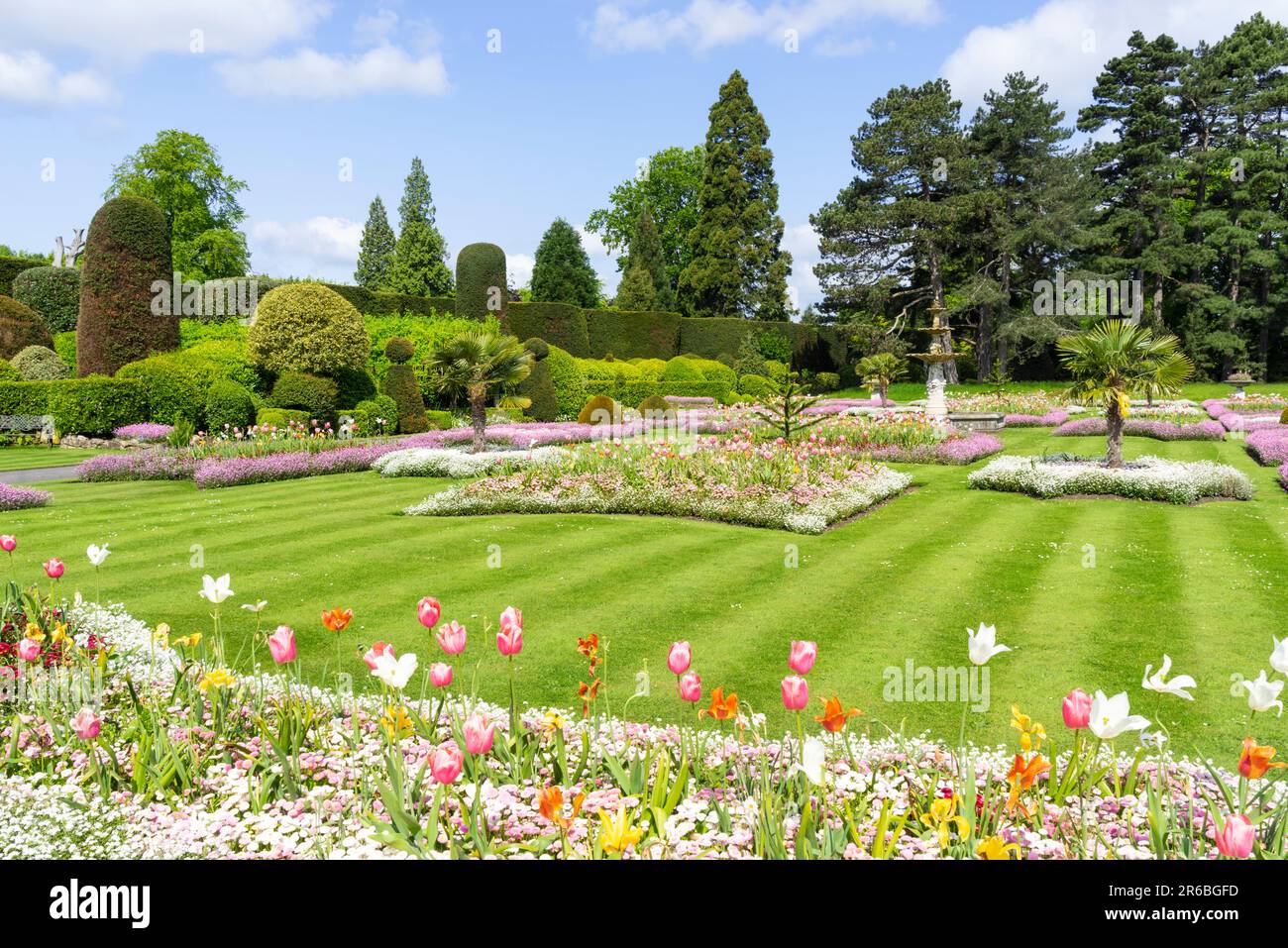 Brodsworth Hall and Gardens jardins formels ou Parterre à Brodsworth hall près de Doncaster South Yorkshire England UK GB Europe Banque D'Images