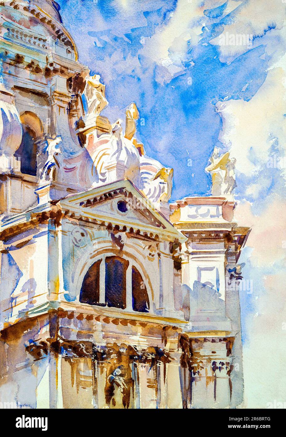 Le Salute, Venise par John Singer Sargent. Original de la galerie d'art de l'université de Yale. Banque D'Images