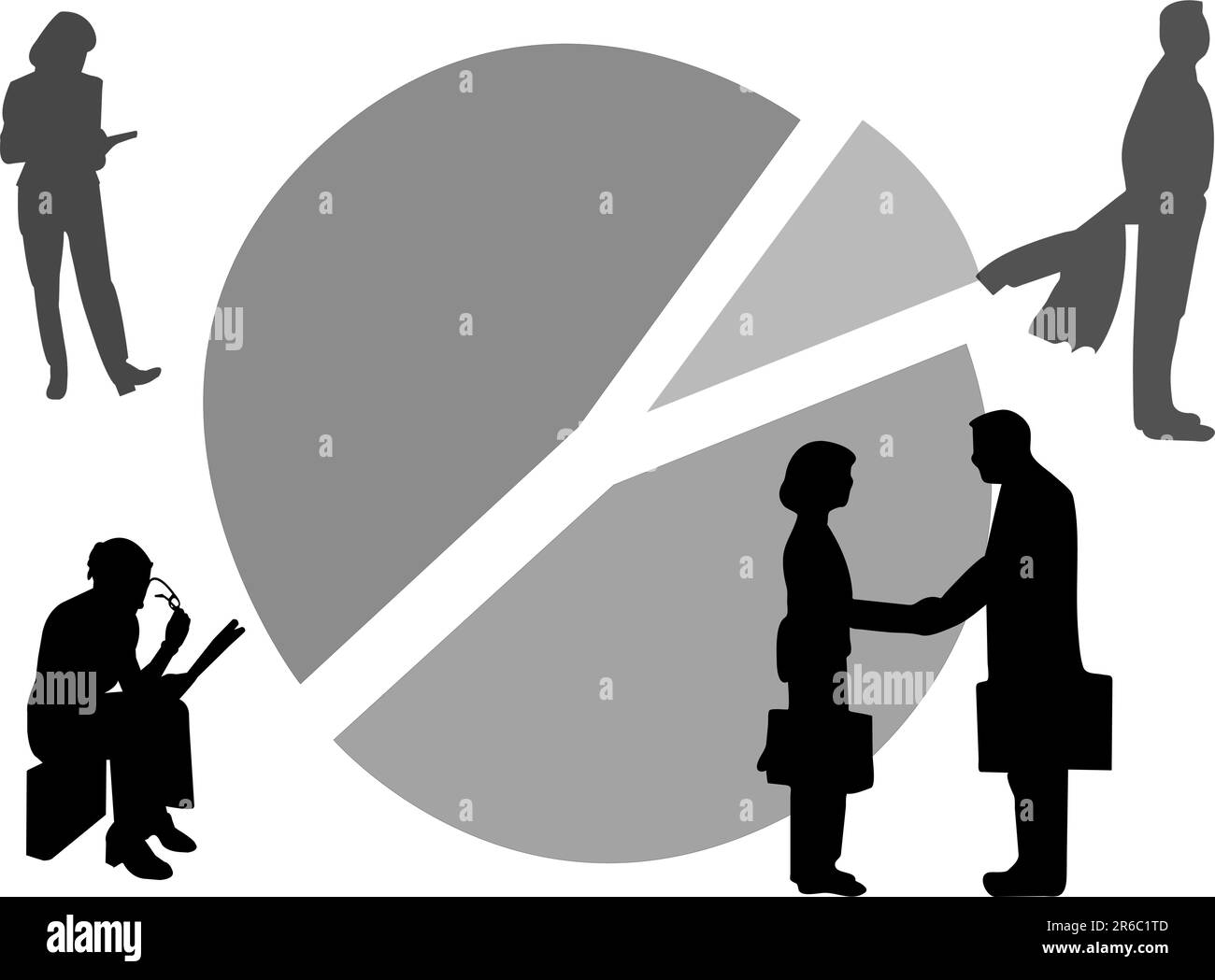 les silhouettes pour hommes d'affaires peuvent être utilisées séparément Illustration de Vecteur