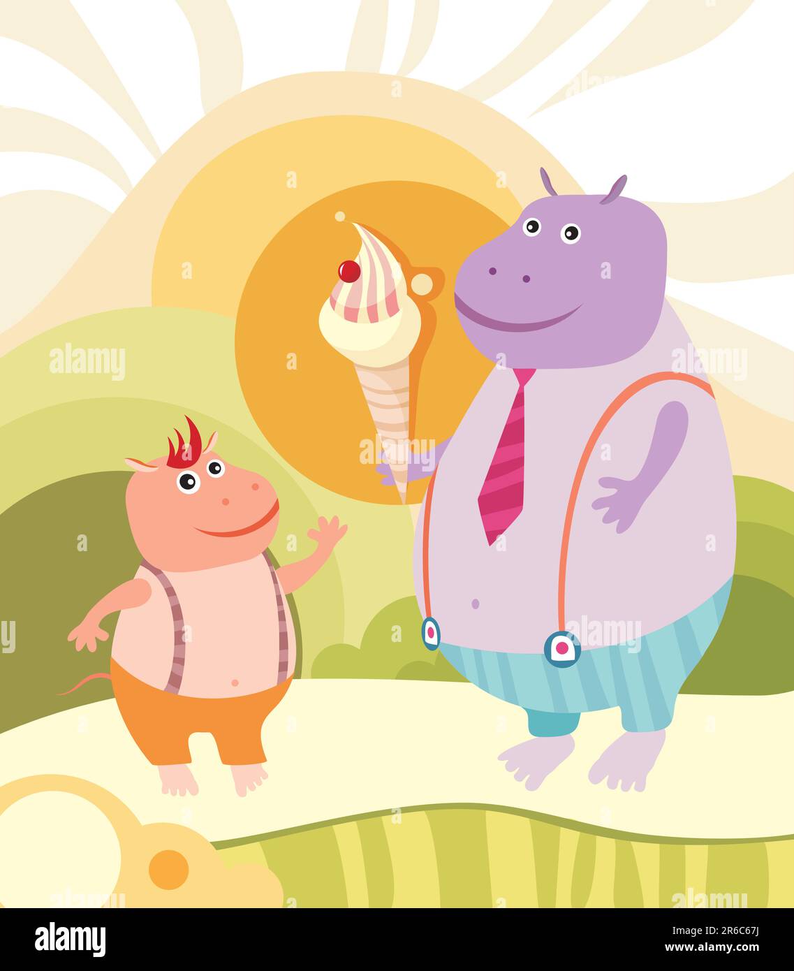 animaux drôles Illustration de Vecteur