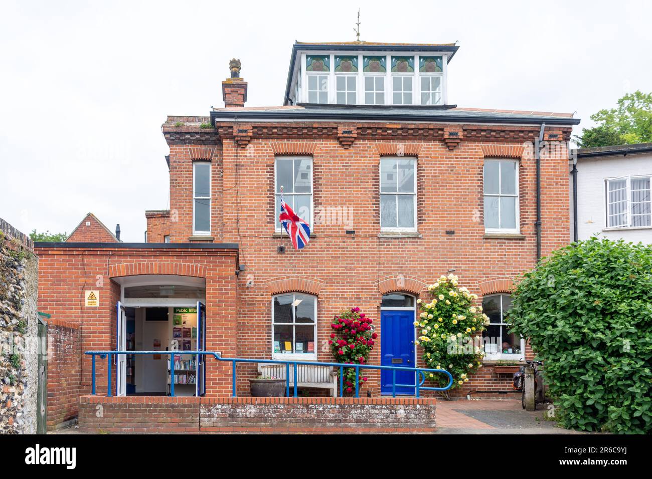 Framlington Library, The Old court House, Bridge Street, Framlington, Suffolk, Angleterre, Royaume-Uni Banque D'Images