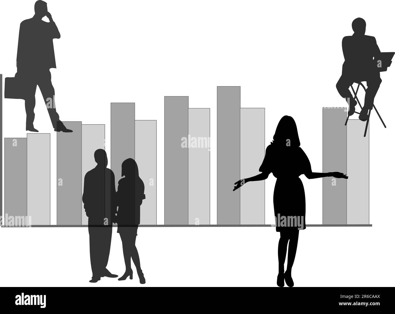 les silhouettes pour hommes d'affaires peuvent être utilisées séparément Illustration de Vecteur
