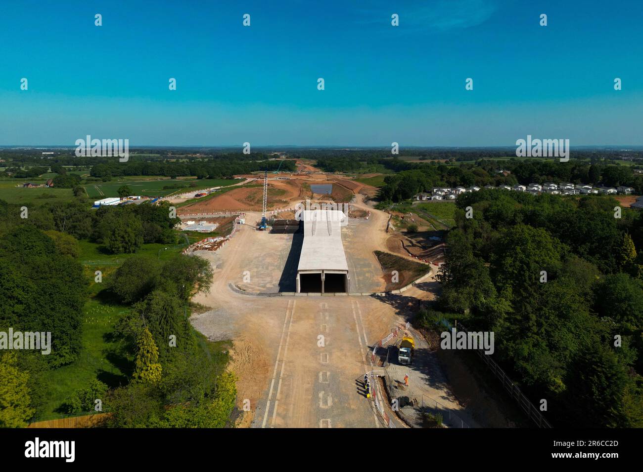 Le chemin de fer HS2 est en construction à Kenilworth Greenway, Balsall Common, Royaume-Uni, 8th juin 2023 (photo de Nick Browning/News Images) Banque D'Images