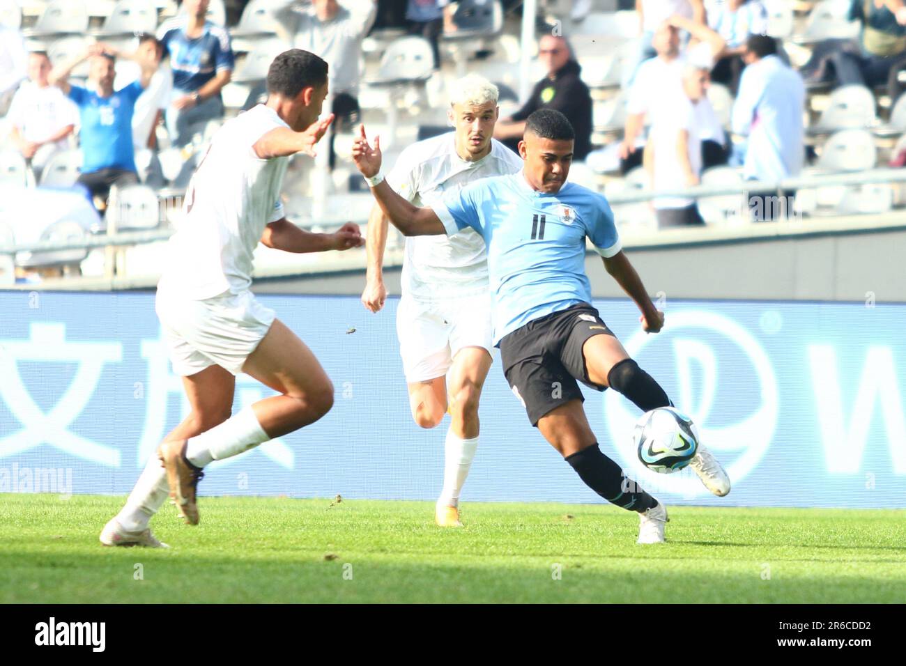 La Plata, Argentine. 8th juin 2023. Juan Cruz de los Santos d'Uruguay pendant le match demi-fin de la coupe du monde FIFA U20 au stade Diego Maradona ( Credit: Néstor J. Beremnum/Alay Live News Banque D'Images