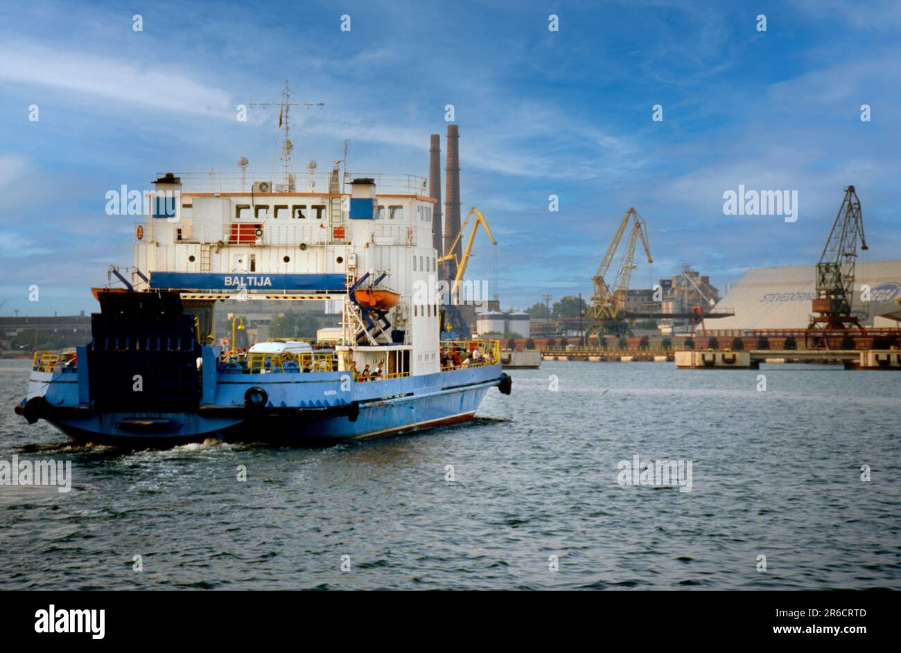 Le car Ferry 'Baltija' entre Klaipeda et le Curonian Spit (Smiltyne), Lituanie Banque D'Images