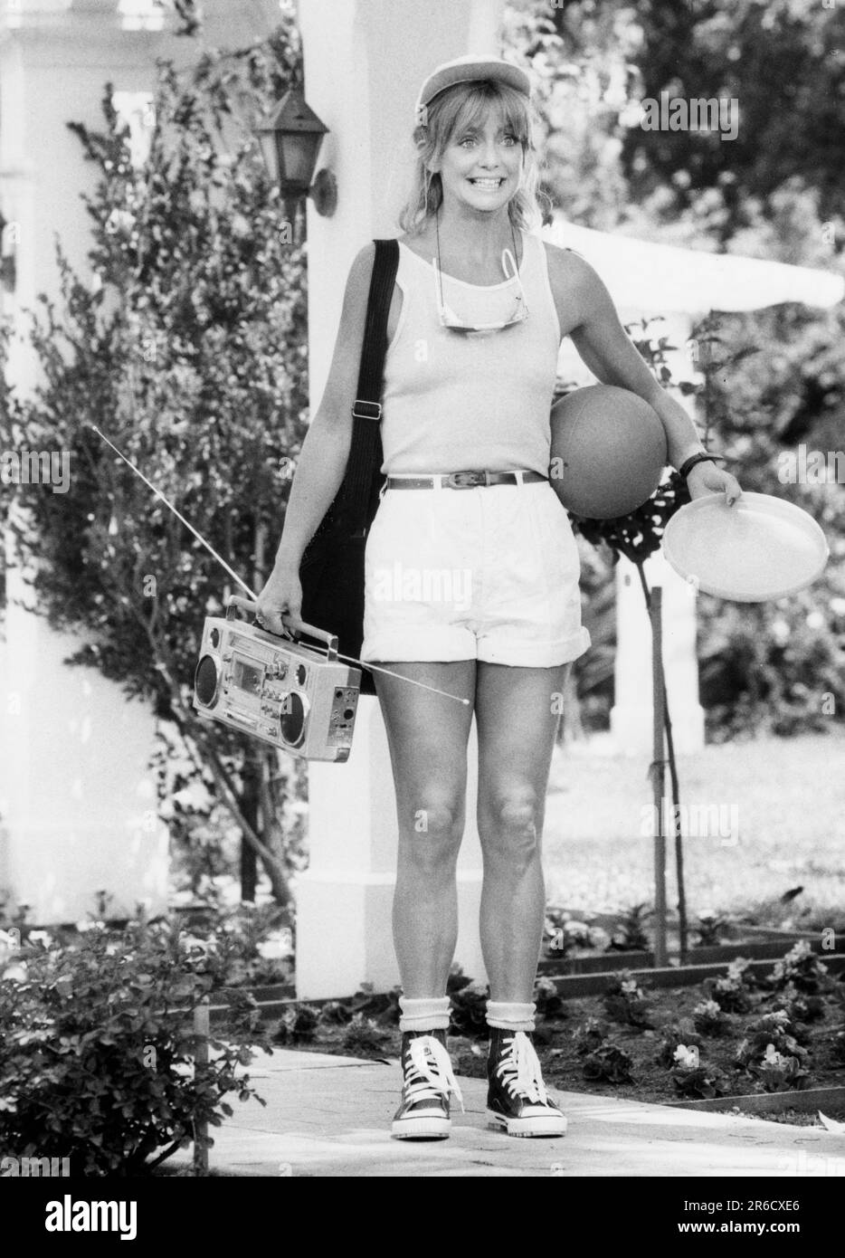 Goldie Hawn, sur-set du film, 'Protocol', Warner Bros., 1984 Banque D'Images