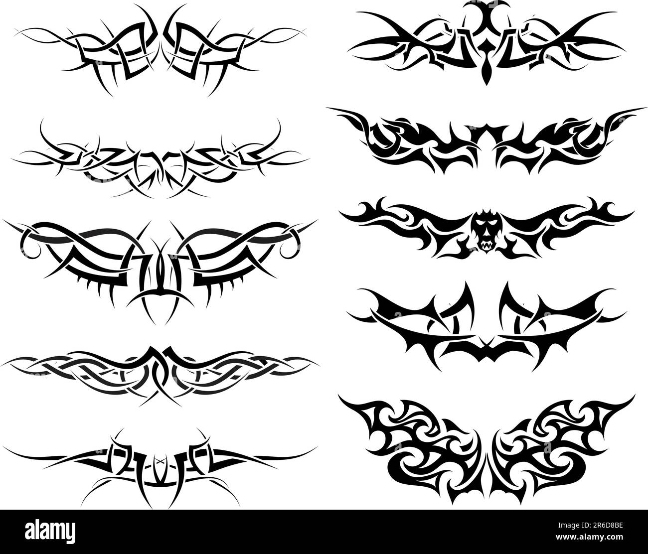 Les modèles de conception de tatouage tribal pour utiliser Illustration de Vecteur