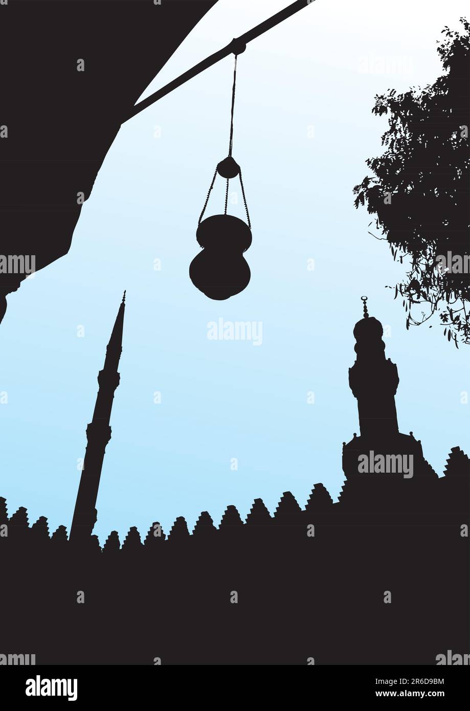 Mosquée Mohamed Ali au Caire, Egypte - Vector Illustration de Vecteur