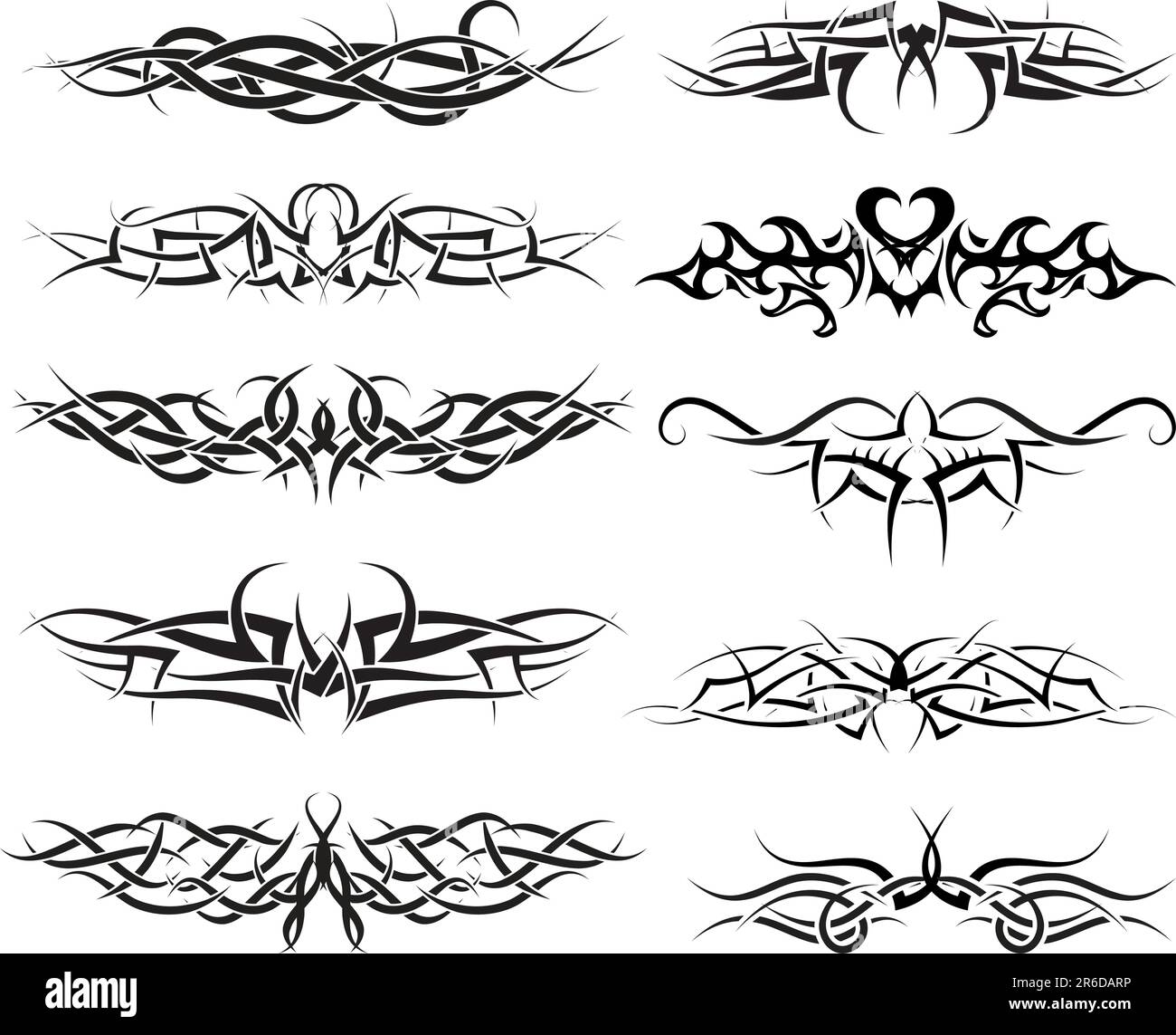 Les modèles de conception de tatouage tribal pour utiliser Illustration de Vecteur