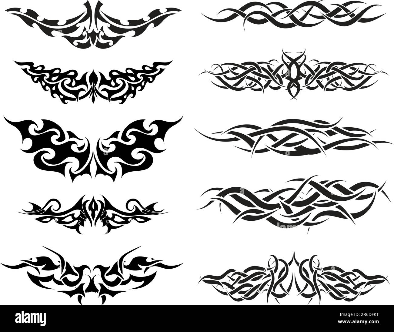 Les modèles de conception de tatouage tribal pour utiliser Illustration de Vecteur