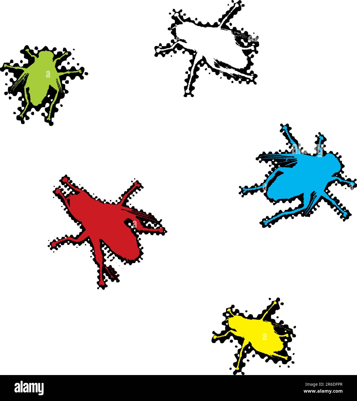illustration de la couleur de la mouche Illustration de Vecteur