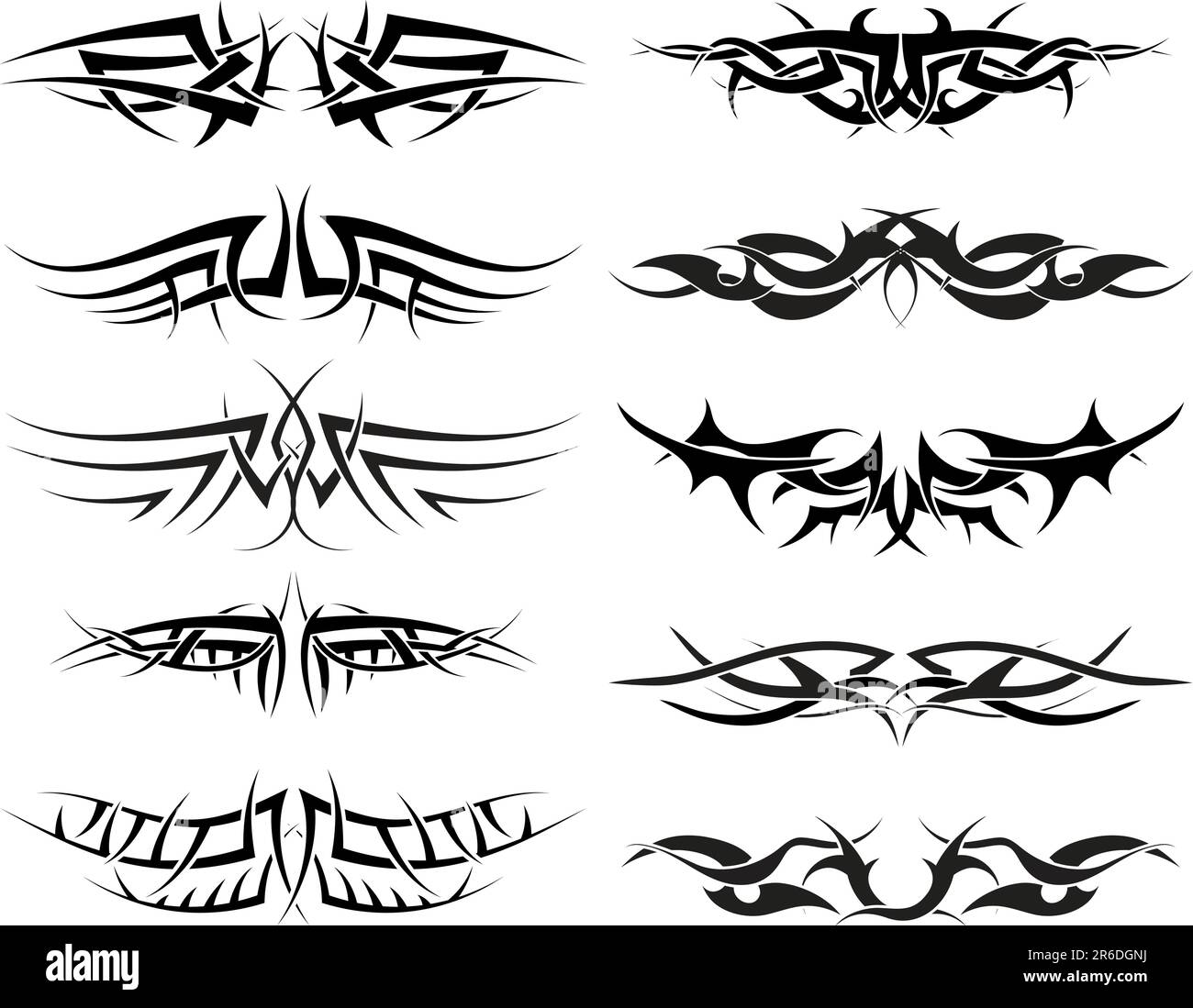 Les modèles de conception de tatouage tribal pour utiliser Illustration de Vecteur