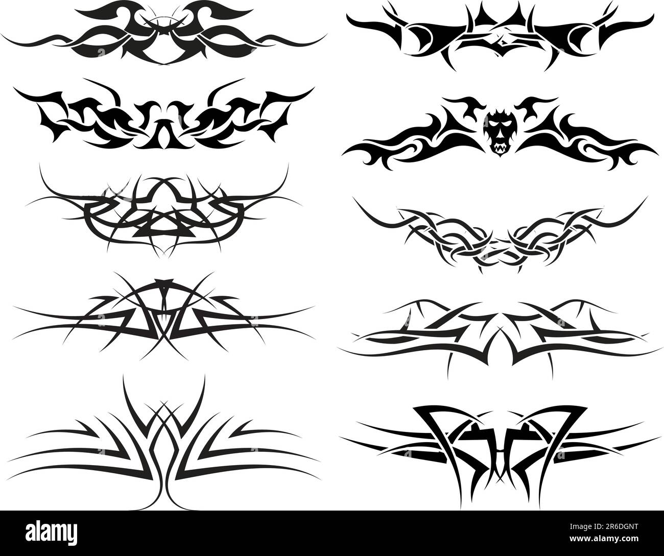 Les modèles de conception de tatouage tribal pour utiliser Illustration de Vecteur