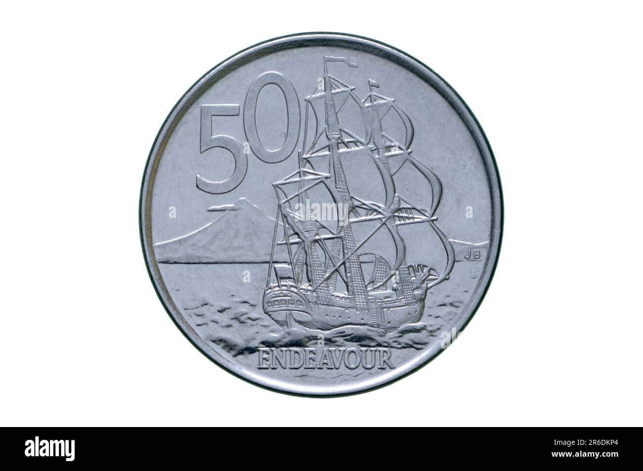 HMS Endeavour 50 cents Banque D'Images