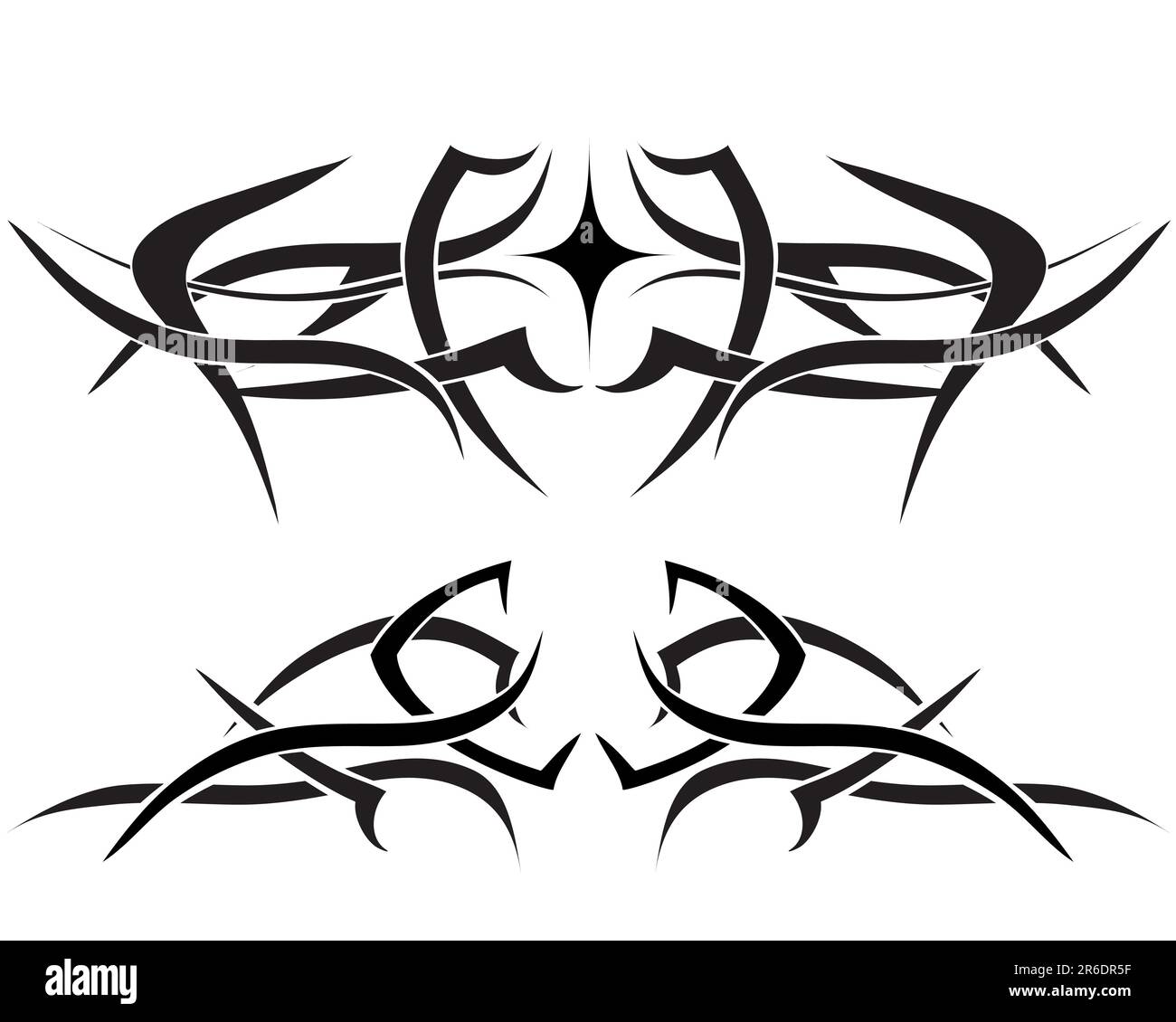 Les modèles de conception de tatouage tribal pour utiliser Illustration de Vecteur