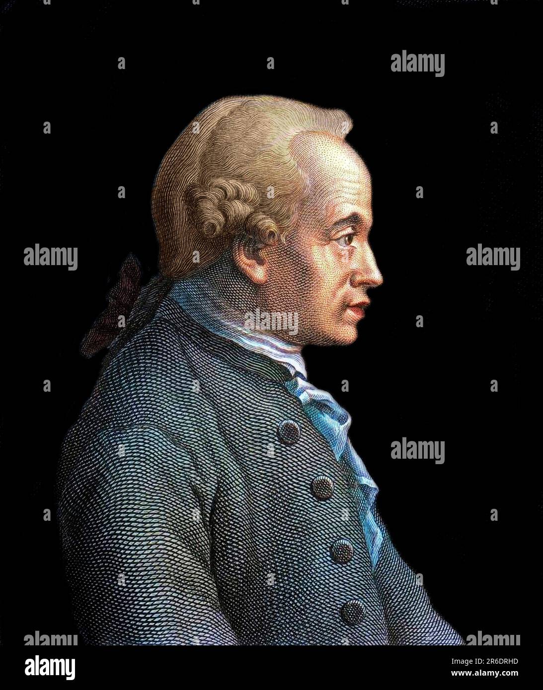 Emmanuel Kant (1724-1804) philosophophe alléchant, grature - Emmanuel Kant Banque D'Images