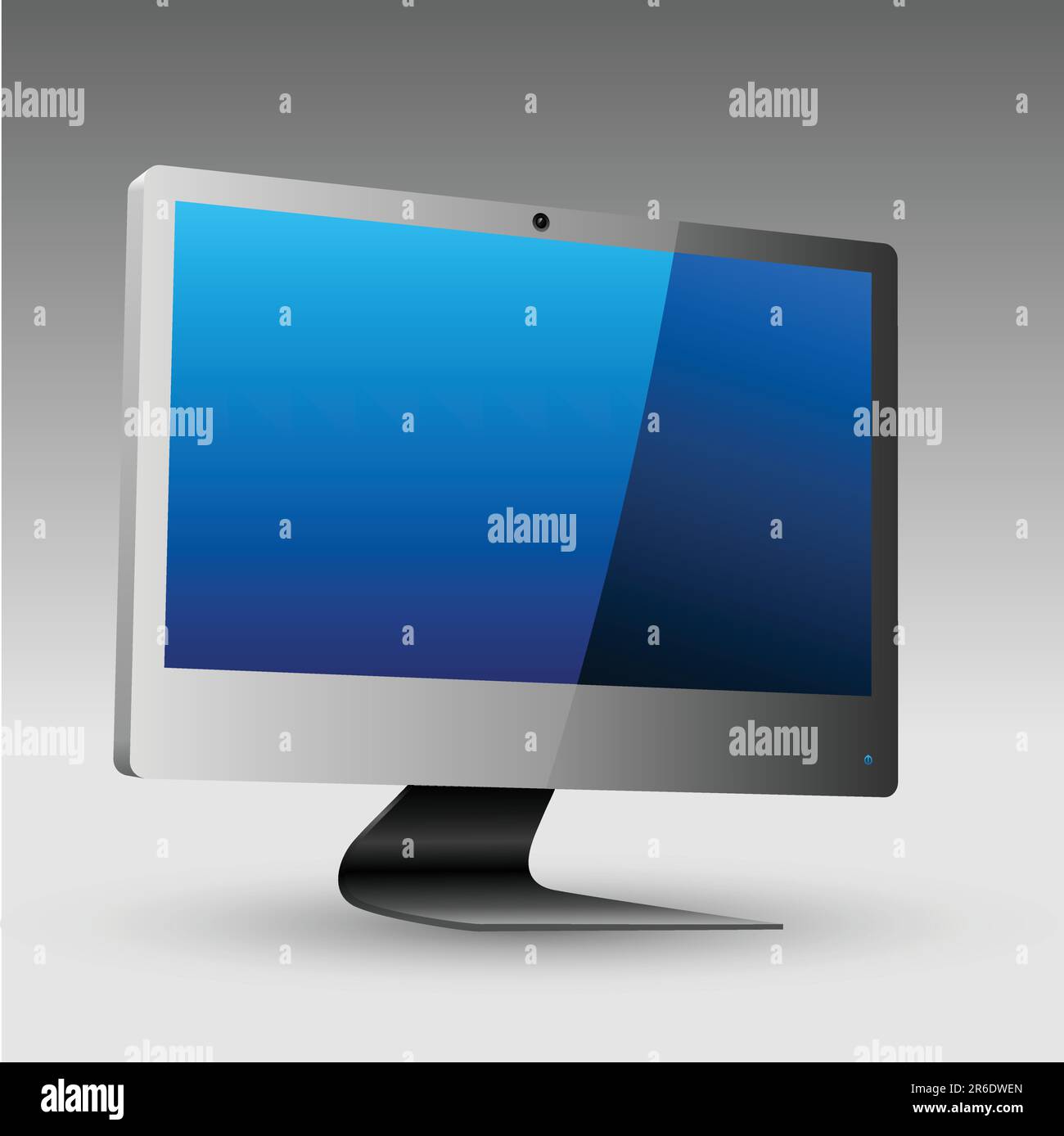 Fichier vectoriel modifiable de la LED du moniteur TV LCD plat Illustration de Vecteur