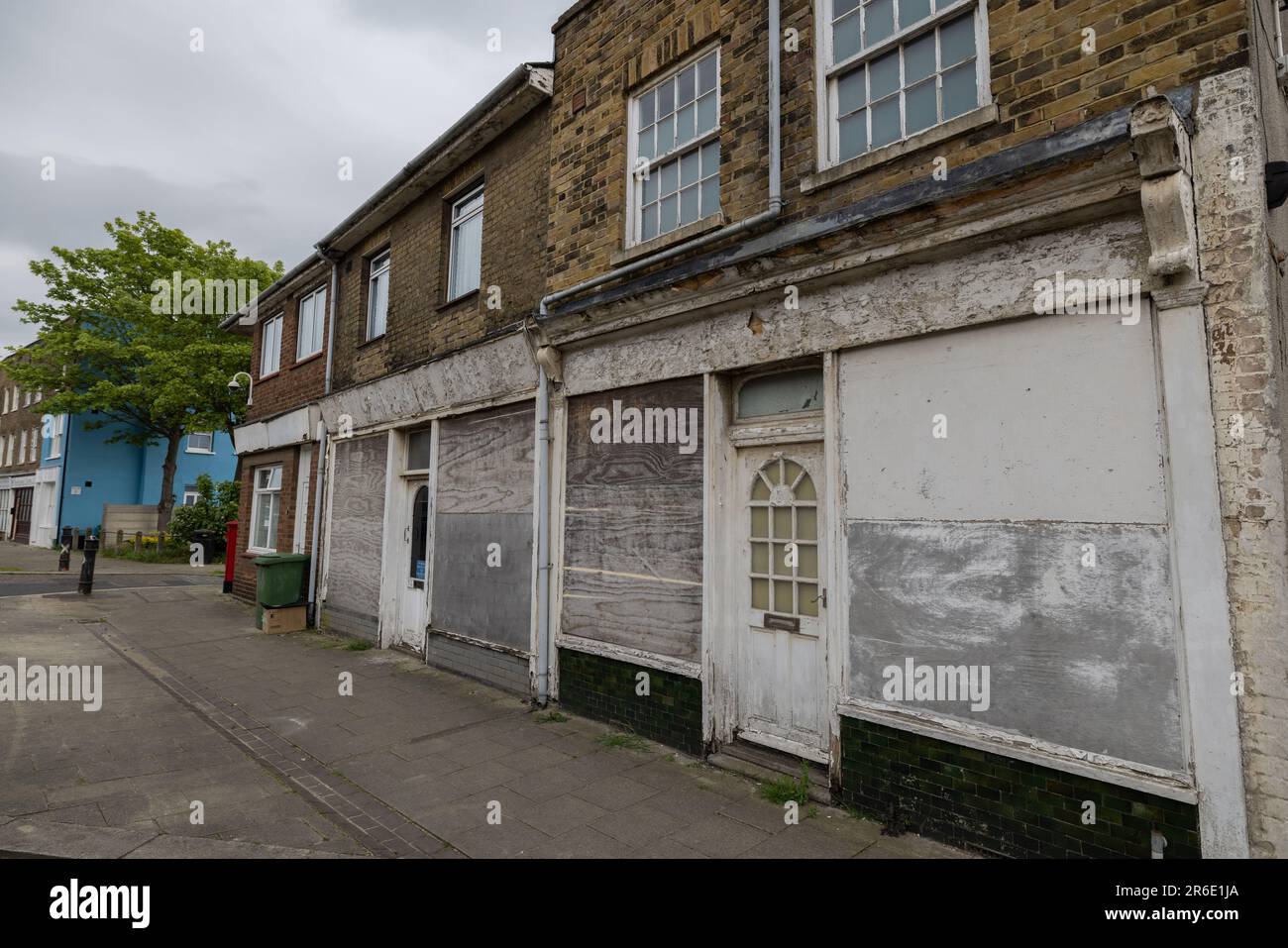 'Bluetown', Sheerness, ville portuaire sur l'île de Shepey, île au large de la côte nord du Kent, Angleterre, à proximité de l'estuaire de la Tamise, Angleterre, Royaume-Uni Banque D'Images