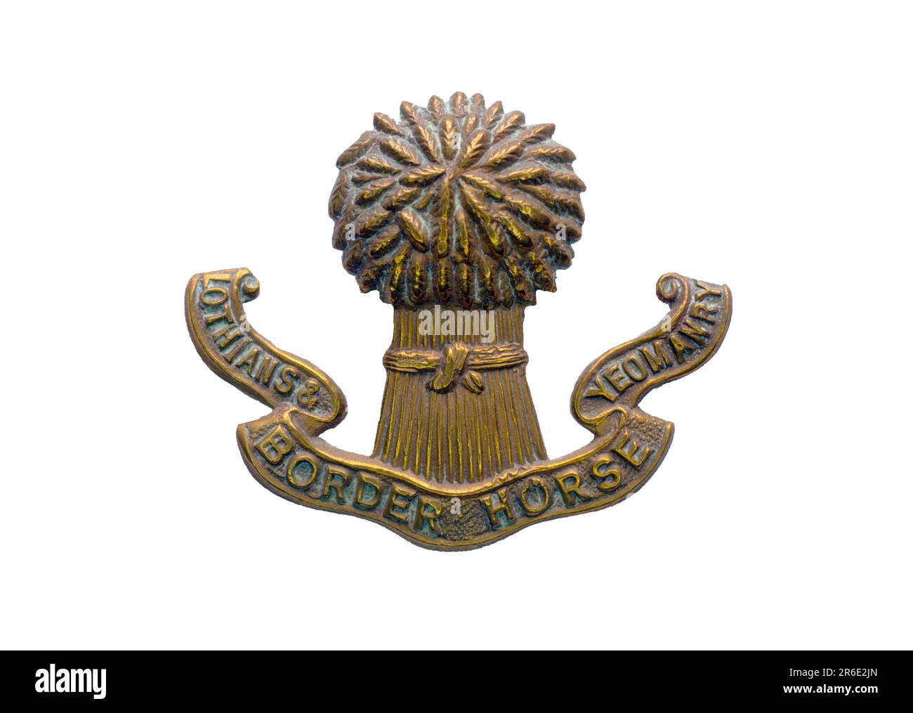 Un insigne de chapeau des Lothians et de cheval de la frontière Yeomanry . Banque D'Images