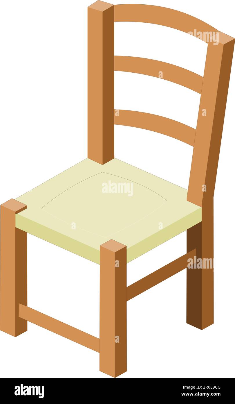 Modèle vectoriel de chaise, sur fond blanc Illustration de Vecteur