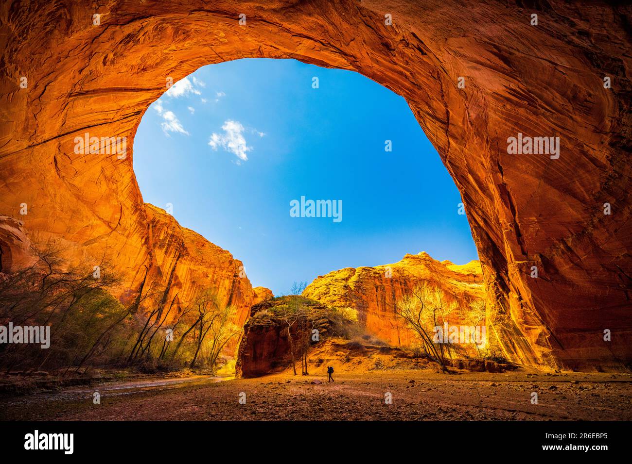 Backpacker à Coyote dans l'Utah Banque D'Images