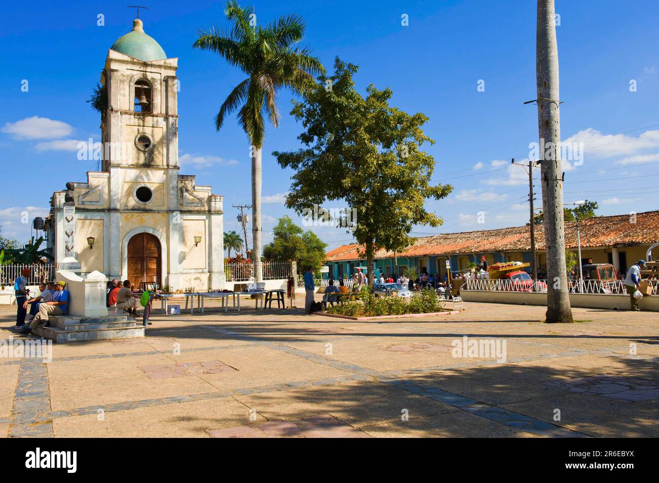 Église, Vinales Plaza, Vinales, province de Pinar del Rio, Église de Cuba, Vinales Plaza, Vinales, province de Pinar del Rio, Cuba Banque D'Images