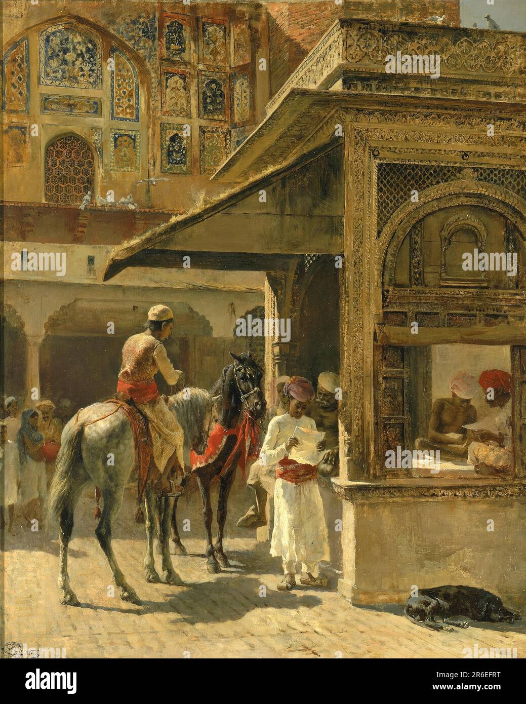 Marchands hindous. huile sur toile. Date : env. 1885. Musée: Smithsonian American Art Museum. Banque D'Images
