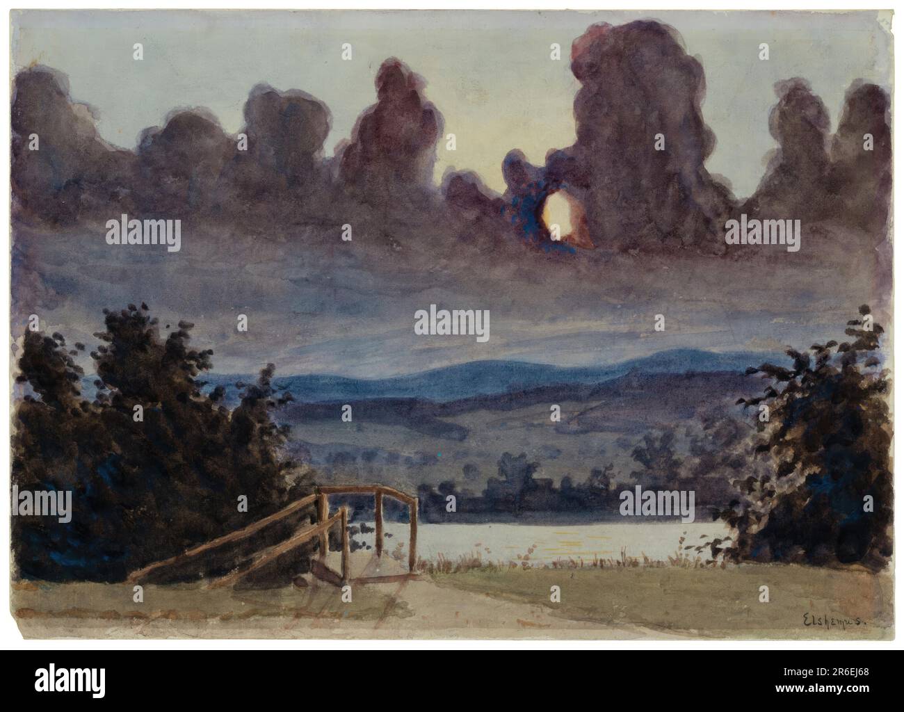 Nuages sombres. aquarelle et crayon sur papier. Date : (c. 1901). MUSÉE : MUSÉE HIRSHHORN ET JARDIN DE SCULPTURES. Banque D'Images