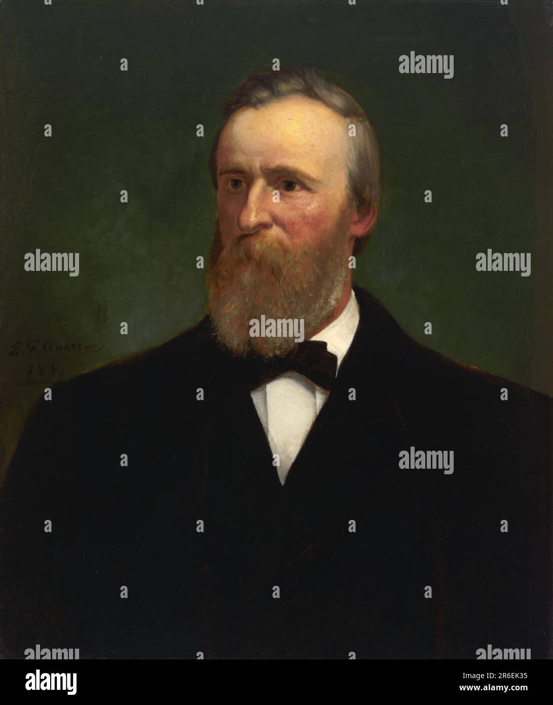 Rutherford B. Hayes. Date: 1881. huile sur toile. MUSÉE: GALERIE NATIONALE DE PORTRAIT. RUTHERFORD BIRCHARD HAYES. Banque D'Images