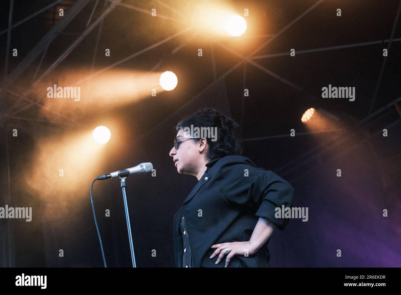 Copenhague, Danemark. 08th juin 2023. Le chanteur, compositeur et producteur pakistanais Arooj Aftab joue un concert lors du festival de musique danois Syd for Solen 2023 à Copenhague. (Crédit photo : Gonzales photo/Alamy Live News Banque D'Images