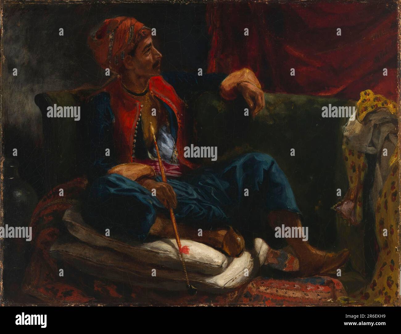 Le Smoker. Date : n.d. huile sur toile. Musée: Smithsonian American Art Museum. Banque D'Images