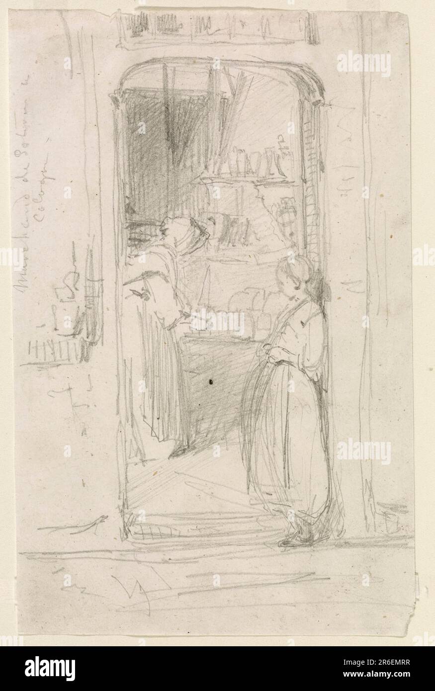 Marchand de potirons à cologne. crayon sur papier. Date: 1858. Origine:  États-Unis. Musée: Freer Gallery of Art et Arthur M. Sackler Gallery Photo  Stock - Alamy