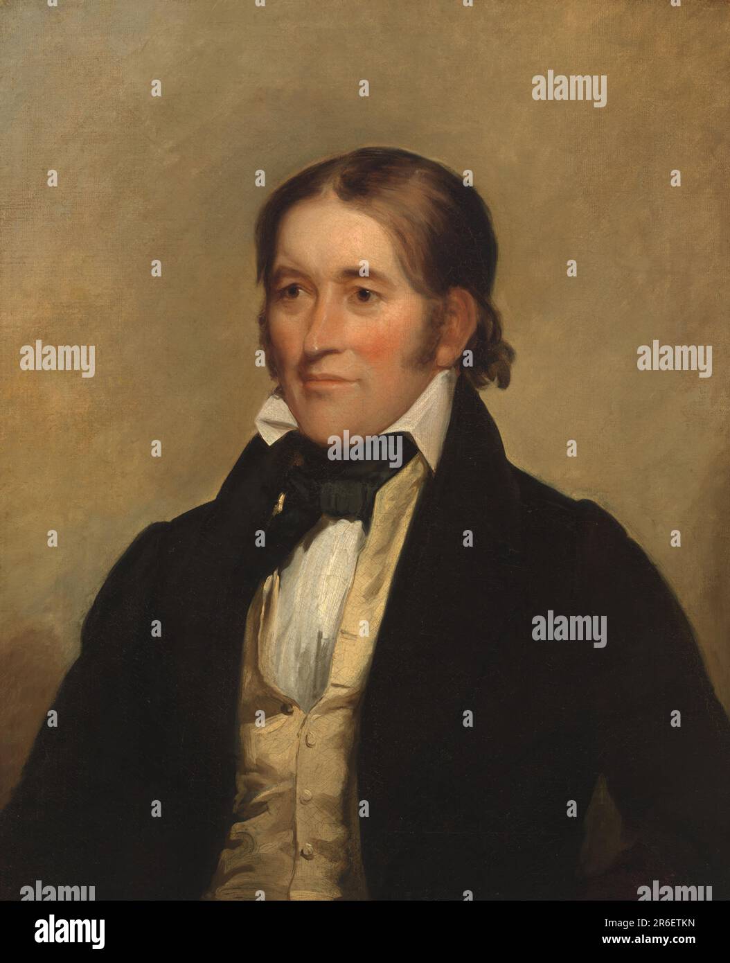 Davy Crockett. huile sur toile. Date: 1834. MUSÉE: GALERIE NATIONALE DE PORTRAIT. DAVID CROCKETT. Banque D'Images