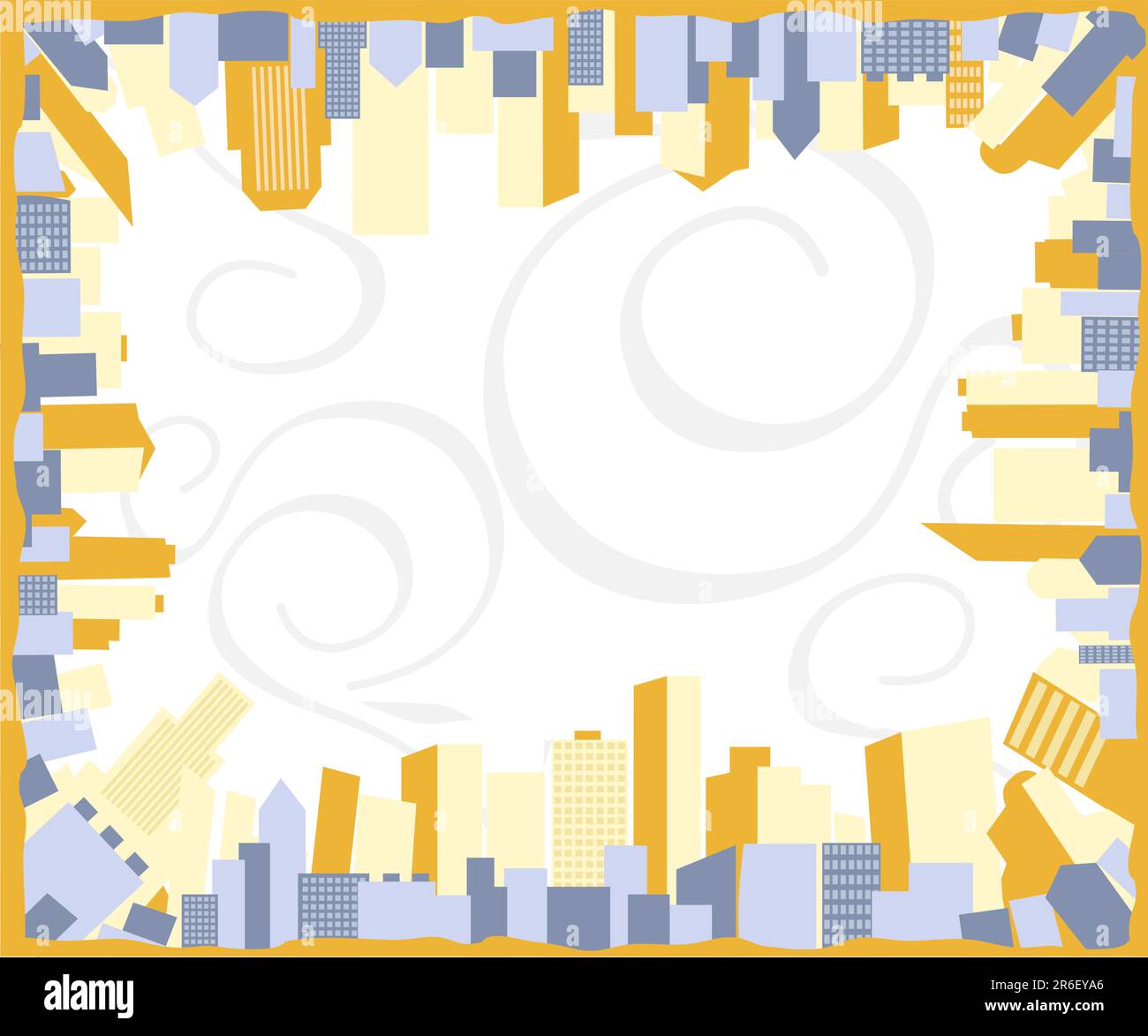 Arrière-plan vectoriel abstrait avec cadre ville Illustration de Vecteur