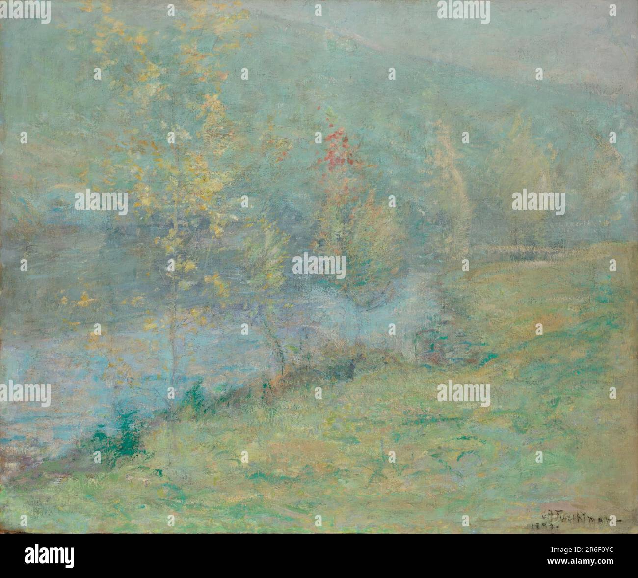 Misty May Morn. Date: 1899. huile sur toile. Musée: Smithsonian American Art Museum. Banque D'Images