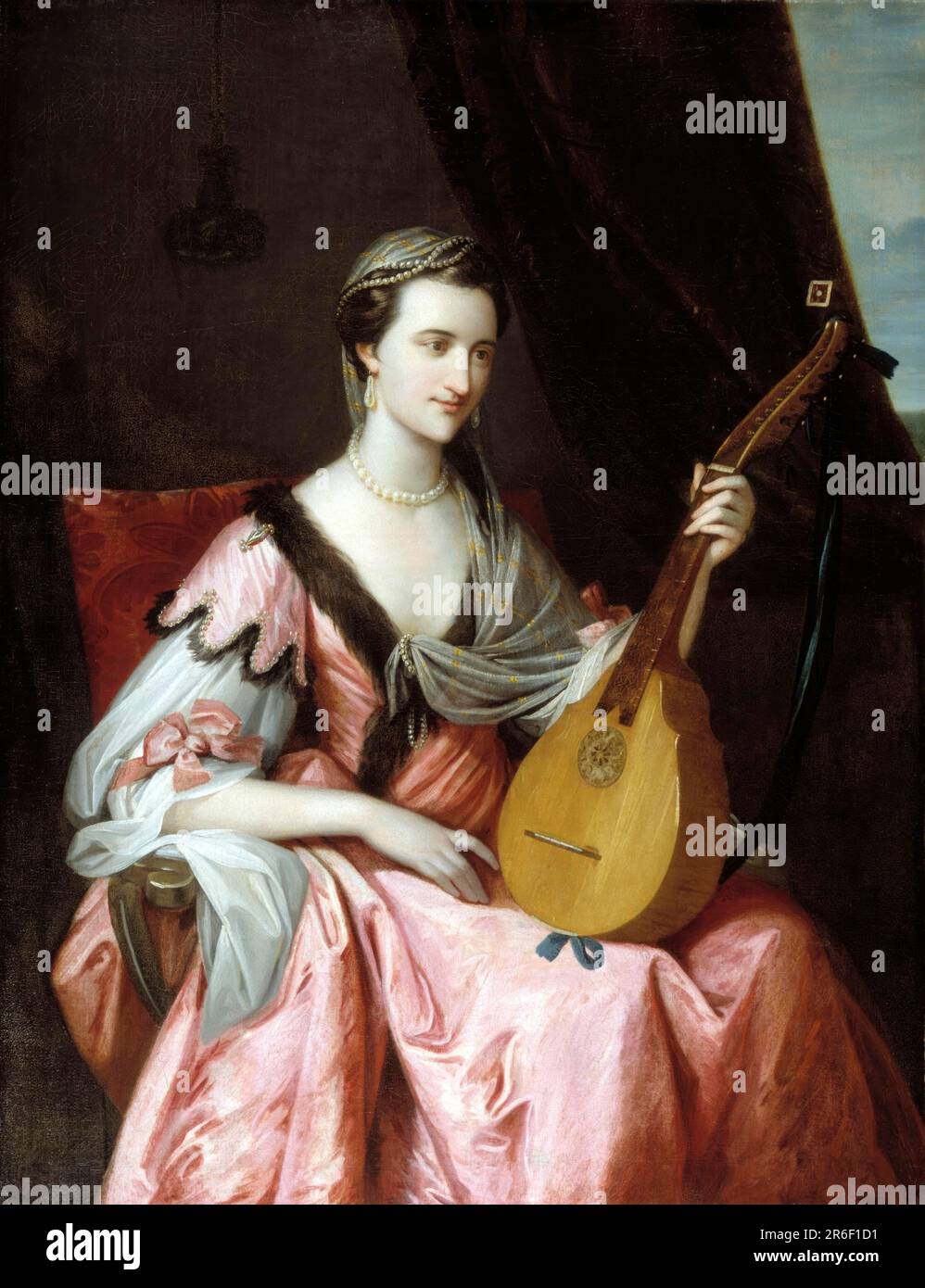 Mary Hopkinson. huile sur toile. Date : env. 1764. Musée: Smithsonian American Art Museum. Banque D'Images