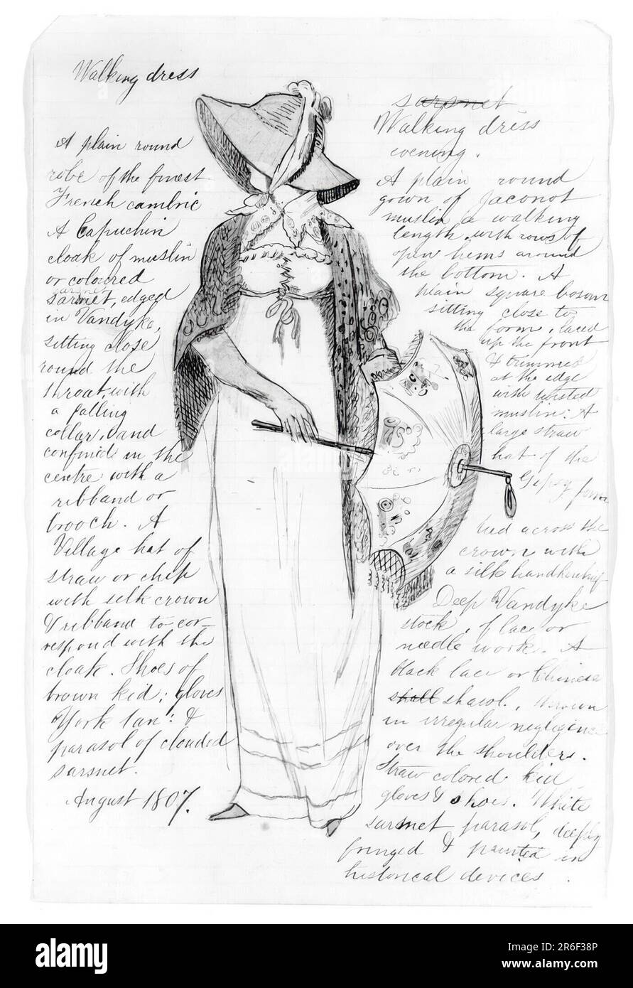 Femme avec parasol (robe de marche). Date : (1875-1876). Encre, crayon et aquarelle sur papier. MUSÉE : MUSÉE HIRSHHORN ET JARDIN DE SCULPTURES. Banque D'Images