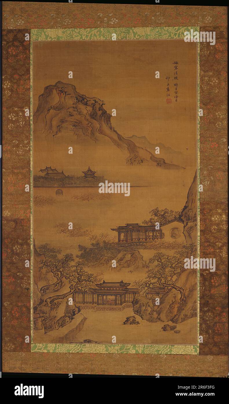 Clair et petit matin. Origine: Chine. Période: Dynastie Qing. Encre et couleur sur soie. Date: 1722. Musée: Freer Gallery of Art et Arthur M. Sackler Gallery. Banque D'Images