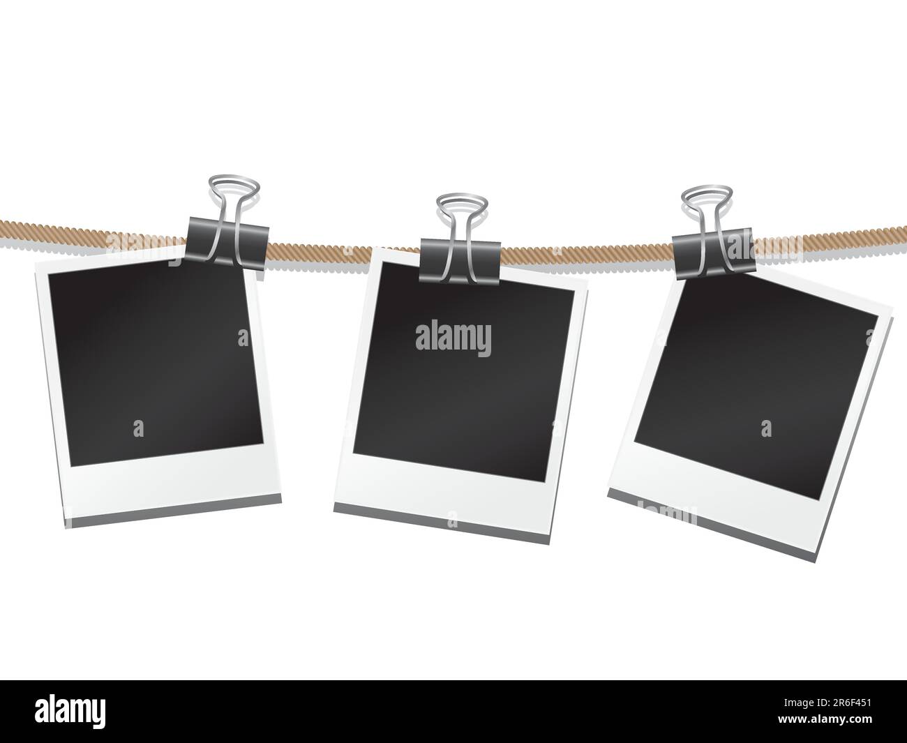 Rangée de photographies vierges. Veuillez consulter mon portefeuille pour plus d'informations sur les articles de papeterie. Illustration de Vecteur