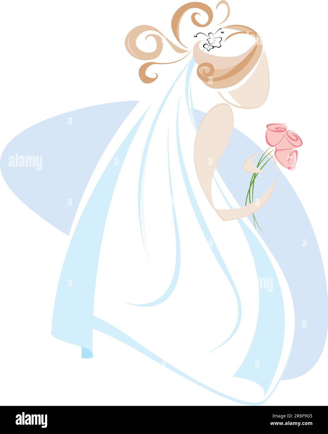 Vecteur stylisé d'une mariée Illustration de Vecteur