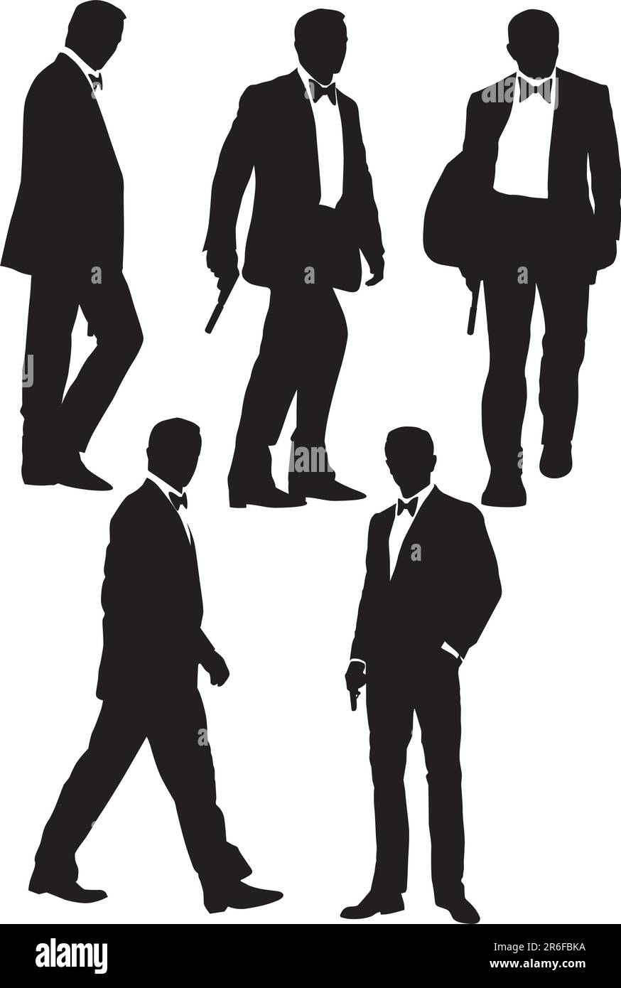 Un agent secret pose Illustration de Vecteur