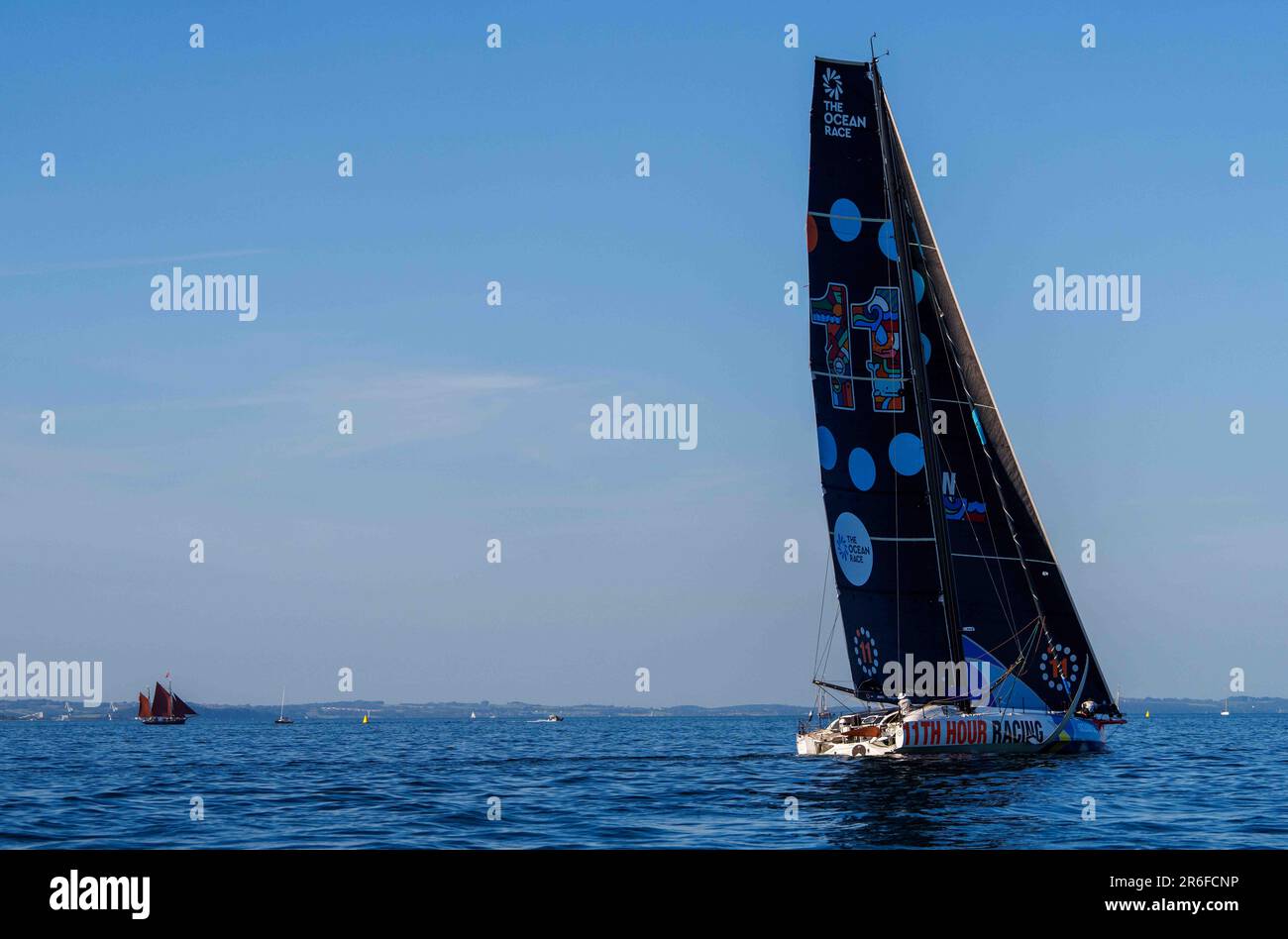 Port d'Aarhus, Aarhus, Danemark. 08th juin 2023. Classe IMOCA. Pendant la course à l'océan : la LEG 6 part d'Aarhus à la Haye via Kiel. Dans le port d'Aarhus, Aarhus, Danemark. Kim Price/CSM/Alamy Live News Banque D'Images